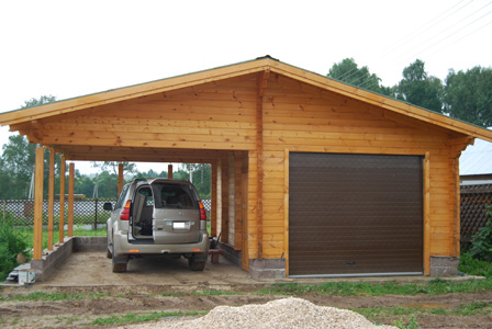 Капитальный деревянный гараж в Верещагино